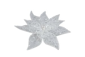 Julstjärna med klips Silkflower