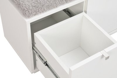 Confetti Bänk 2L Vit/Fårskinnslook