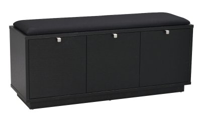 Confetti Bänk 3L Svartbetsad Ek/Svart Tyg