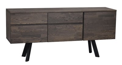 Fred Sideboard Mörkbrun Ek/Svart