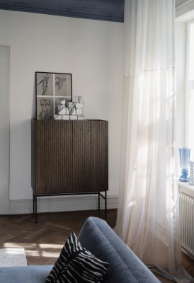 Halifax Skåp 100 Brun Ek/Svart Metall