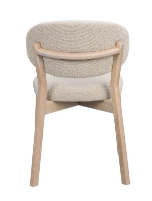 Patterson Stol Beige Tyg/Vitpigmenterad