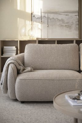 Norris Hörnsoffa 3+3-sits Anna #2 Ljusbeige 309x309x80 Cm