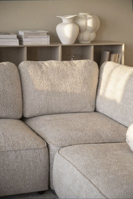 Norris Hörnsoffa 3+3-sits Anna #2 Ljusbeige 309x309x80 Cm