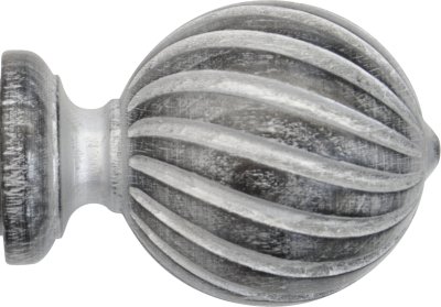 Ändknopp Carl Silver 35 mm