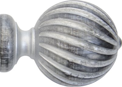 Ändknopp Carl Silver 28 mm