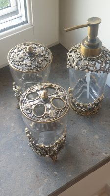 Cotton Canister Antique Gold 