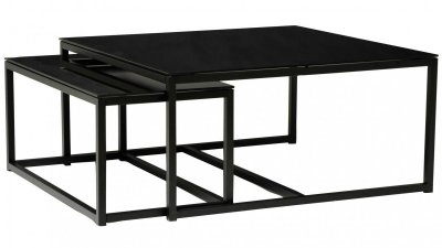 Pierre soffbord svart glas 94x47 cm