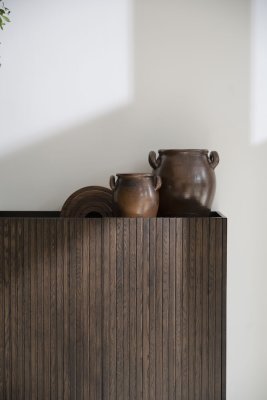 Halifax Skåp 100 Brun Ek/Svart Metall