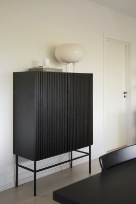 Halifax Skåp 100 Svart Ek/Svart Metall