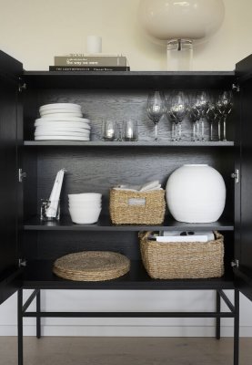 Halifax Skåp 100 Svart Ek/Svart Metall