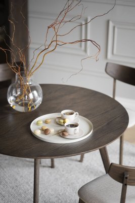 Yumi matbord runt 115 brun ek